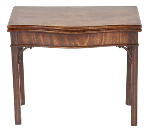18th Century English George III Mahogany Serpentine Tea Table