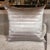 Early 21st Century Modernist Striated Antique Silver Silk Pillows - a Pair For Sale - Image 5 of 8