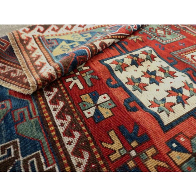 Galerie Shabab Collection Late 19th Century Handmade Caucasian Kazak Accent Rug For Sale - Image 9 of 9