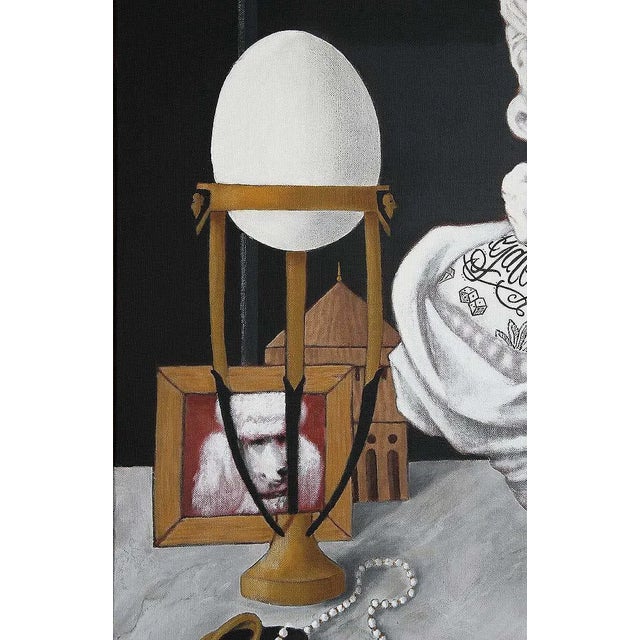 2020 "M. A. Mark Still Life" Surrealist Still Life Interior Acrylic Painting by Scott Woodard For Sale - Image 10 of 11