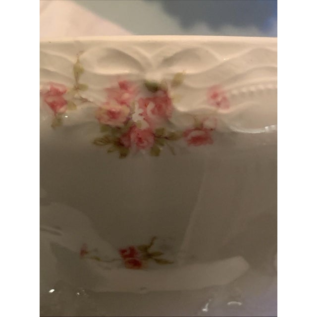 Antique Limoges France Pink Roses Large Serving Bowl For Sale - Image 12 of 12