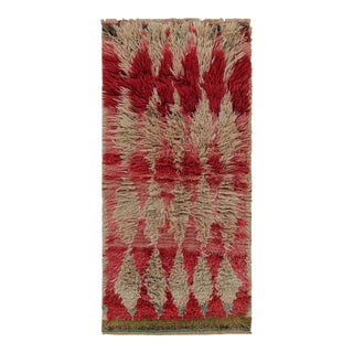 1950s Vintage Azilal Moroccan Runner Rug With Lozenge Patterns From Rug & Kilim For Sale