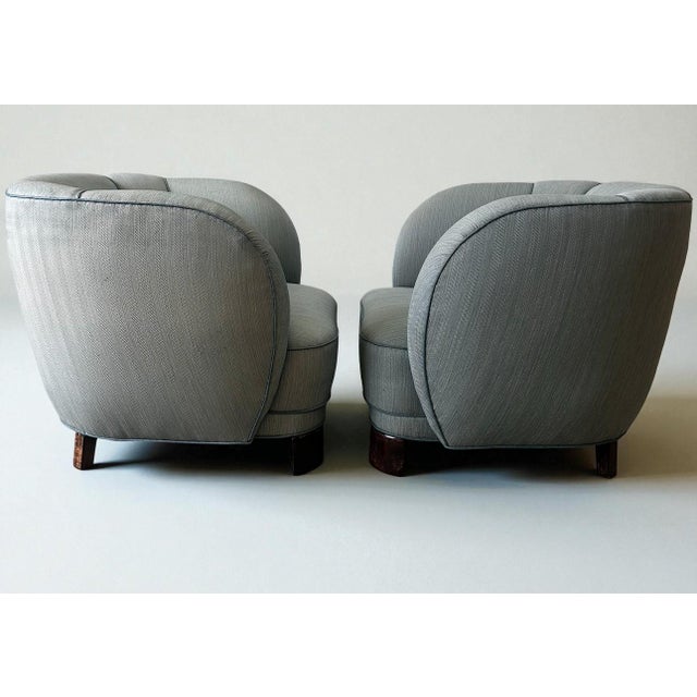 Mid-Century Modern Vintage Danish Lounge Chairs by Viggo Boesen, 1940s, Set of 2 For Sale - Image 3 of 10