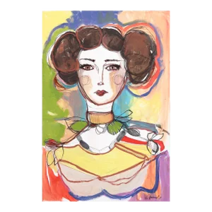 Grace - Abstract Expressionist Contemporary Figurative Portrait Original Artwork by Erin Hammond