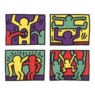 Keith Haring Pop Shop Quad I, 1987, 2008 For Sale