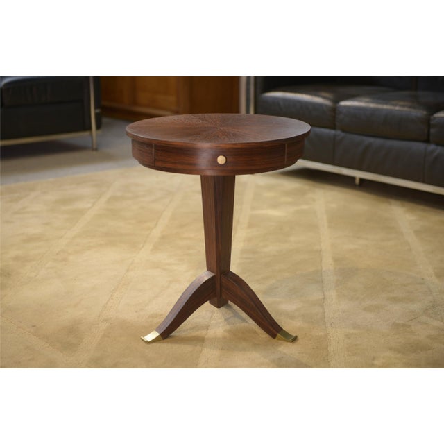 Art Deco Side Table in Wood and Bronze by Maurice Rinck, 1930s For Sale - Image 10 of 10