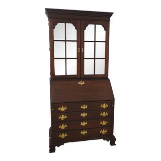 Statton Old Towne Cherry Chippendale Secretary Desk For Sale