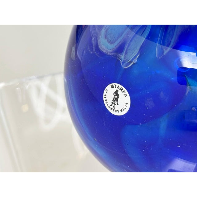 Sculptural Glass Vase from Mdina / Mtarfa Glassblowers Malta, 1970s For Sale - Image 6 of 10