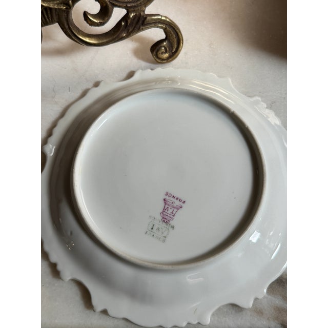 Ivory Antique T&v Limoges France Gilt Cherub Porcelain Plates – Set of 4 For Sale - Image 8 of 12