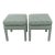 Sister Parish Burma Performance in Spruce Dark Green Parsons Ottomans - A Pair For Sale
