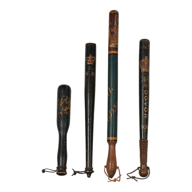 Collection of Four William IV Constabulary Truncheons For Sale
