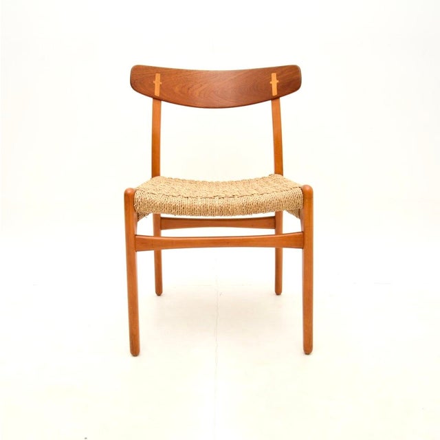 Vintage Danish CH-23 Dining Chairs attributed to Hans Wegner for Carl Hansen, 1960s, Set of 8 For Sale - Image 6 of 12