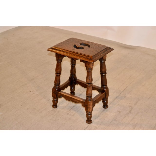 19th C French Walnut Stool For Sale - Image 4 of 7