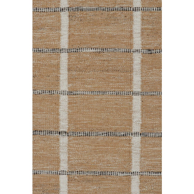 Rug & Kilim’s Scandinavian Outdoor Rug in Brown, White & Black Pattern - 6'x9' For Sale In New York - Image 6 of 7