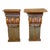 Matching Pair of Italian Painted Brackets With Faux Marble Tops. For Sale