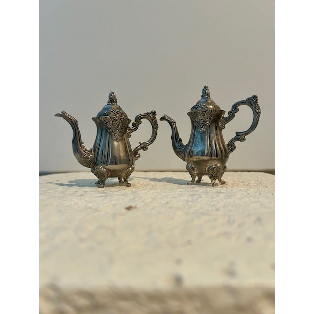 1970s 1970s Godinger Silver-Plated Salt and Pepper Shakers- a Pair For Sale - Image 5 of 6