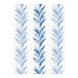 The House of Scalamandré Chira Island Print Fabric, Blue Marine For Sale