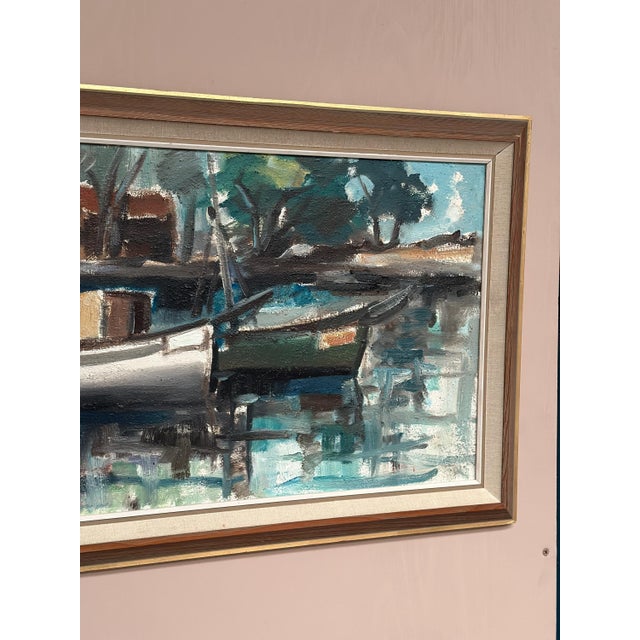 Dag Björn Hellsing, Harbour Motif, 1960s, Oil on Panel, Framed For Sale - Image 13 of 18