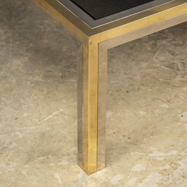 20th Century Brass & Chrome Coffee Table, 1970s For Sale - Image 6 of 9