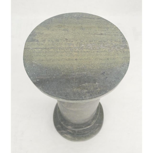 Large 15" Diameter Turned Marble Pedestal MINT For Sale - Image 10 of 10