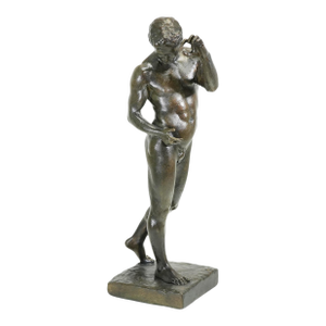 Early 20th Century Male Nude Athlete Plaster Maquette, Studio Original, Signed