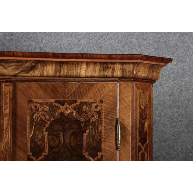 Small Antique Baroque Cabinet in Walnut, 1750 For Sale - Image 9 of 18