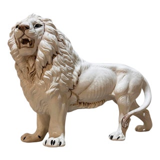 Ceramic Roaring Lion by Giovanni Ronzan, 1950s For Sale
