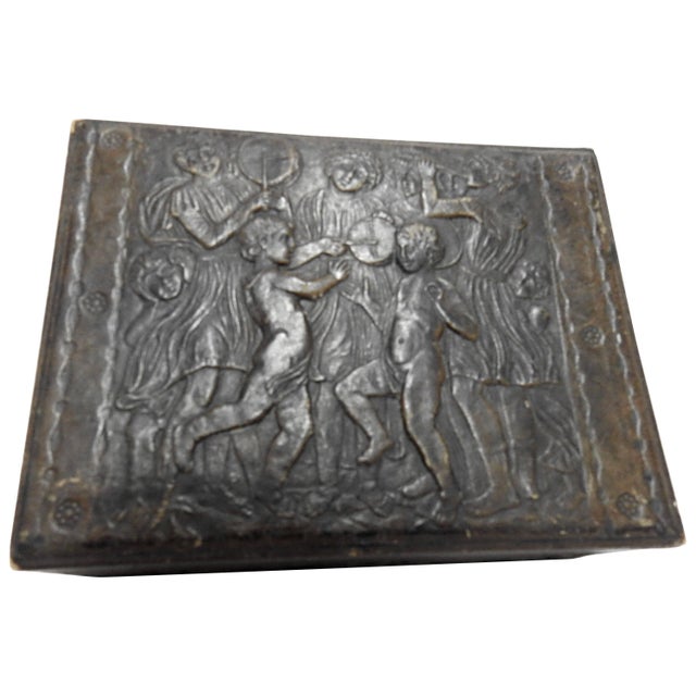 Art Deco Italian Leather Box With Celebration For Sale - Image 10 of 10
