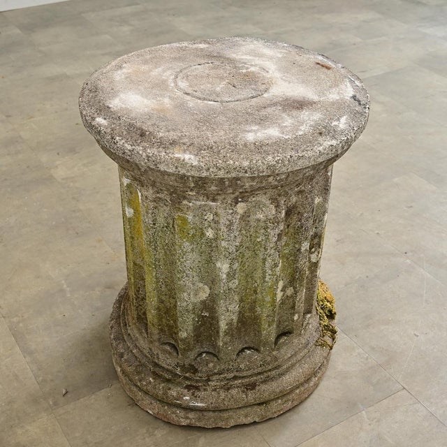 Gray English 19th Century Cast Stone Column For Sale - Image 8 of 8