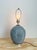 Vintage 80s Deco Revival Gray Cased Glass Table Lamp For Sale - Image 4 of 12