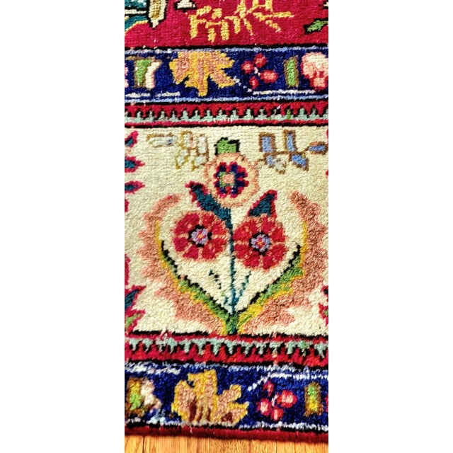 Richly colored and sumptuous in texture Persian rug.