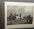 Large Vintage “The Earl of Derby’s Stag Hounds” Equestrian Artwork, Custom Framed Blue, Cream, Red For Sale - Image 13 of 18