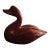 1980s Hand Carved Wood Duck Sculpture For Sale