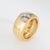 Vintage Tiffany & Co diamond flower ring crafted in 18 karat yellow gold & platinum (circa 2000). Round cut diamonds total...