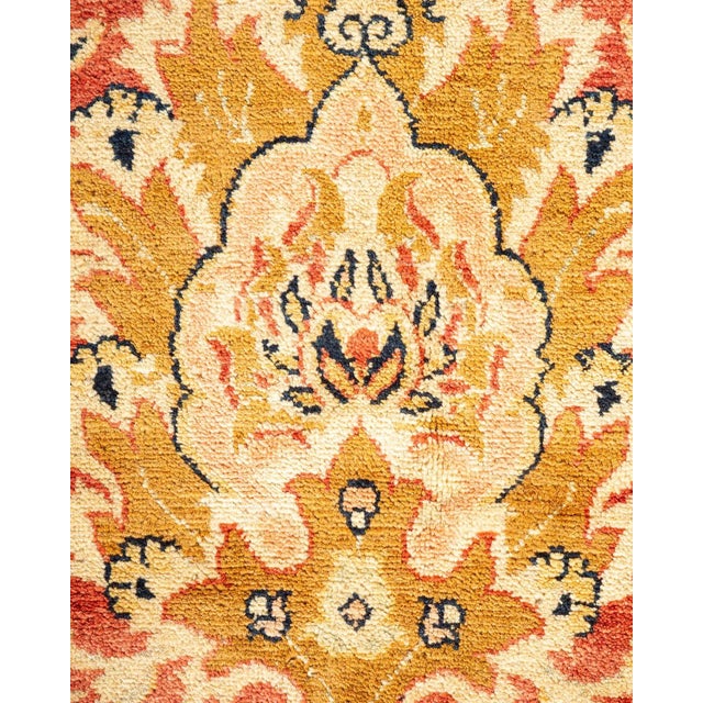 Traditional Mogul, One-of-a-Kind Hand-Knotted Area Rug in Orange, 6' 2" x 9' 5" For Sale - Image 3 of 8