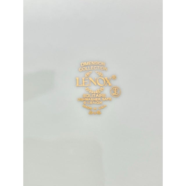 2000 - 2009 Lenox “Solitaire” Porcelain Medium Oval Serving Platter For Sale - Image 5 of 5