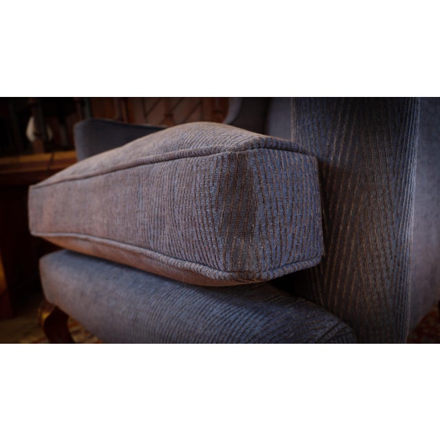 Textile Chippendale Wingback Armchair by Paul Hitchings for Liberty of London, 2010s For Sale - Image 7 of 18
