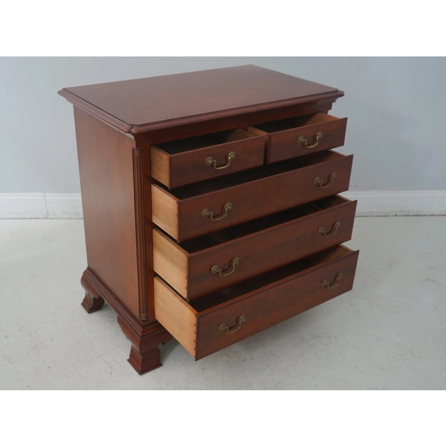 Chippendale Louis Irion Bench Made Walnut Bachelor Chest For Sale - Image 3 of 12