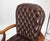 Brown Leather Chesterfield Backs & Seat Carved Walnut Armchairs Fireside Chairs For Sale - Image 10 of 13
