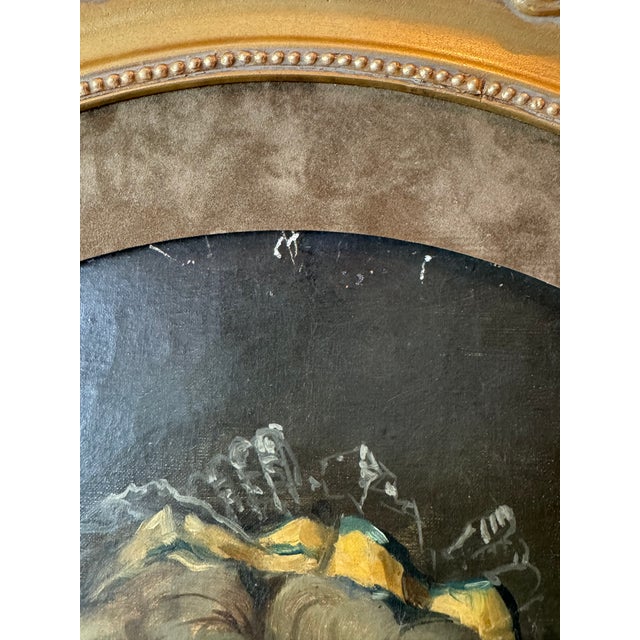 Antique French Noble Portrait, Mdm. Pompadour, Painting For Sale - Image 4 of 7
