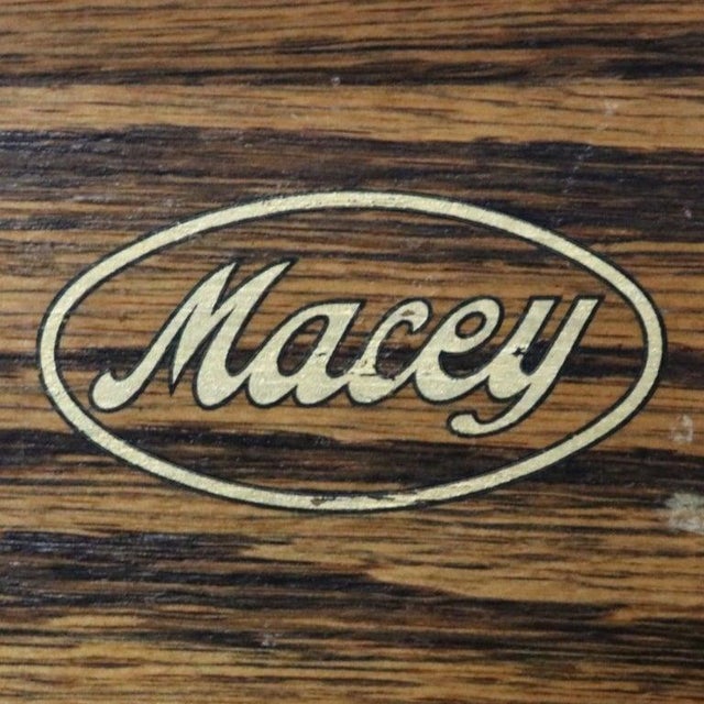 Arts & Crafts Macey Oak 3-Stack Barrister Bookcase Signed C1920 For Sale - Image 6 of 13