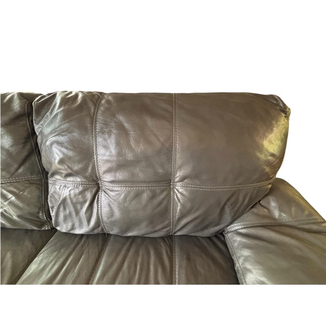 Chateau D’Ax Leather Sofa, Designed by the Italian Furniture Brand Chateau D’Ax For Sale - Image 4 of 12