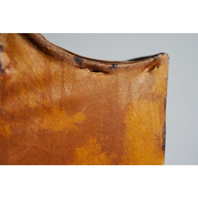 Black Mid-Century Table Lamp in Goatskin and Wrought Iron, 1950s For Sale - Image 8 of 13