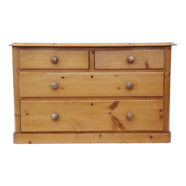 Large Antique Pine Chest of Drawers, 1800s For Sale