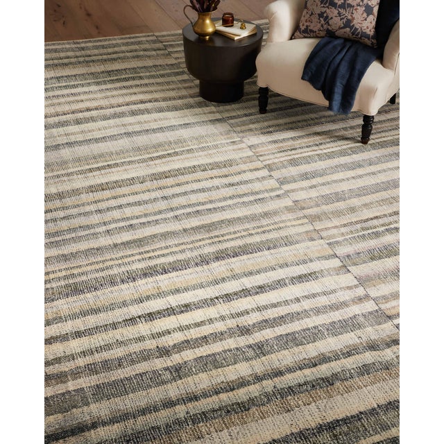 Beige Chris Loves Julia x LoloiHumphrey Natural / Moss 3'-6" x 5'-6" Accent Rug For Sale - Image 8 of 9
