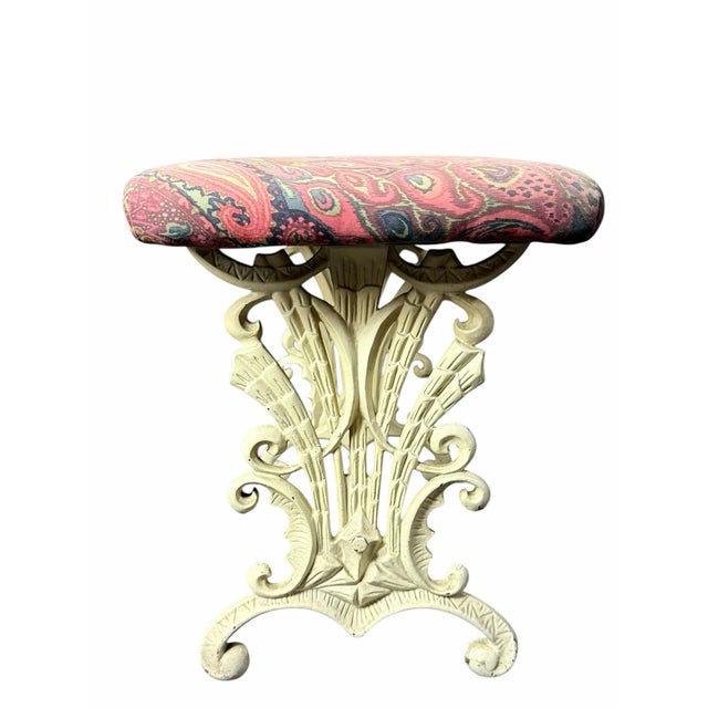 Art Deco Vintage Art Deco Style Cast Iron Bench For Sale - Image 3 of 7