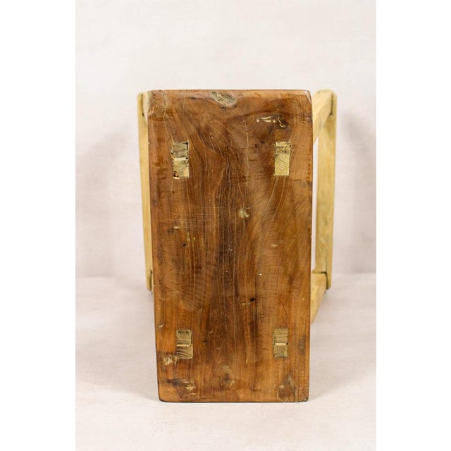 Rustic Vintage Rustic Stool in Elm For Sale - Image 3 of 5