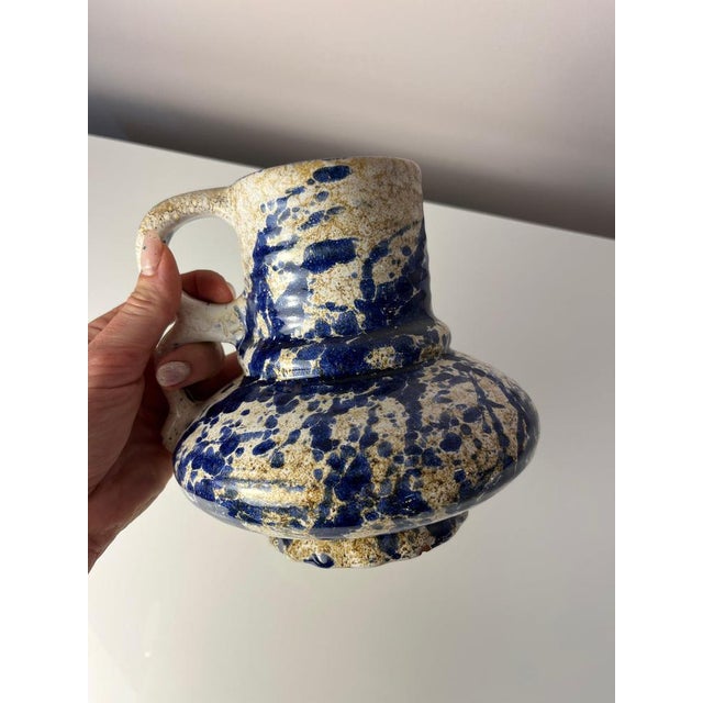 Blue Speckled Carafe from Marei Keramik For Sale - Image 6 of 11