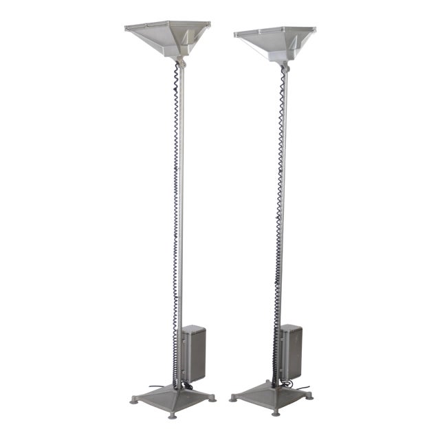 Floor Lamps by Renzo Piano for Iguzzini, 1990s, Set of 2 For Sale