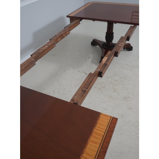Brown Baker Banded Mahogany Neoclassical Dining Room Table For Sale - Image 8 of 18